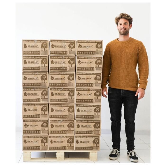 Bois densifié Premium Palette de 80 cartons 100 % feuillus Belge – Image 5