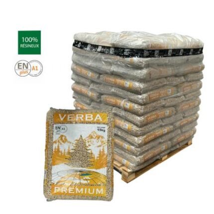 Pellets Verba Premium – Palette de 70 sacs de 15 kg